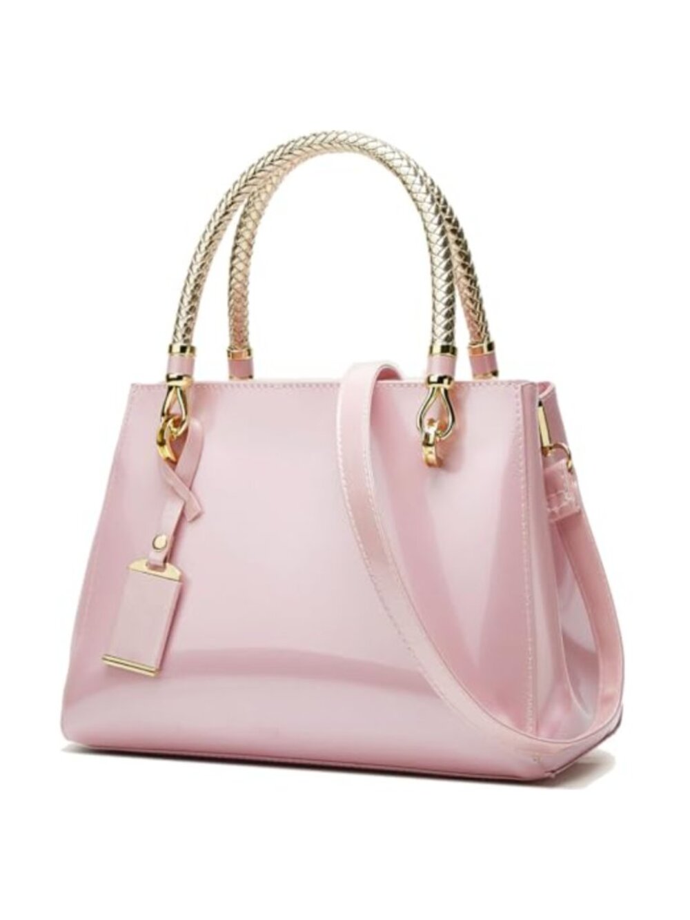 Women Patent Leather Satchel Top-Handle Shoulder Bag Crossbody Purse Tote